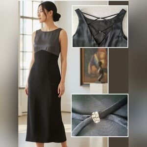 Evan Picone Vintage 90's Black Backless Dress